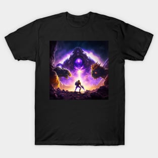 Battling the Cosmic Behemoths - Space Adventures #9 T-Shirt